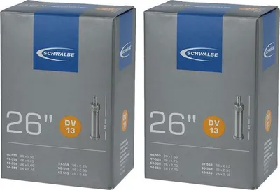 Immagine prodotto di Camera d'aria Schwalbe DV13 26x1,50-2,40" (40/62-559), valvola Dunlop da 40 mm, ...