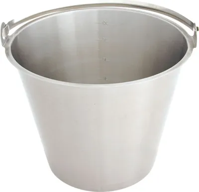 Produktbild von Edelstahleimer, ohne Bodenreifen, mit Maßeinteilung, 10 Liter