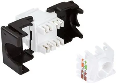 Produktbild von LogiLink NK4028, Flach, Schwarz, Weiß, RJ-45, Männlich, Cat5e, Cat6, -10 - 60 °C