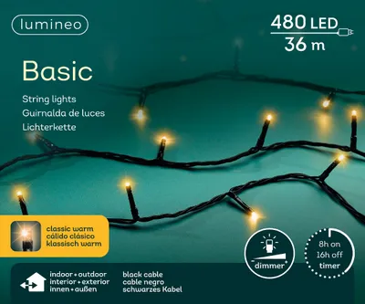 Produktbild von 36m LED-Weihnachtsbaumbeleuchtung - Gold - 480 Lichter - Dimmbar