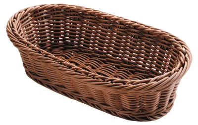 Ovale Brotkorb aus Holz, 28x16x8 cm, Braun