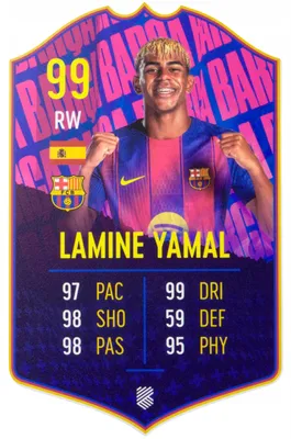 Produktbild von FC Barcolna Lamine Yamal Football Card, FIFA, 30 x 19 cm, Gift