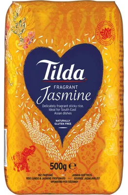 Produktbild von Tilda Pandan Jasminreis 500g – Aromatischer, langkörniger Reis mit Pandan-Duft