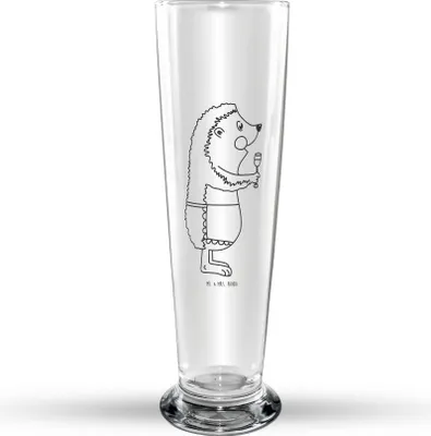 Produktbild von Mr. & Mrs. Panda Bierglas Igel Wein - Transparent - Geschenk, Rotwein, Bierbecher, Deko, Spruch, Glasbierglas, Bier Glas, Glasbecher, Lustige Sprüche, Weinglas, Trinkglas