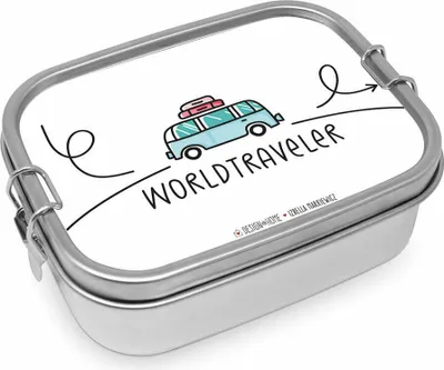 Obrázek produktu pro PPD Worldtraveler Ocelový box na oběd, box na oběd, box na svačinu, nerezová ocel, 900 ml, 491322