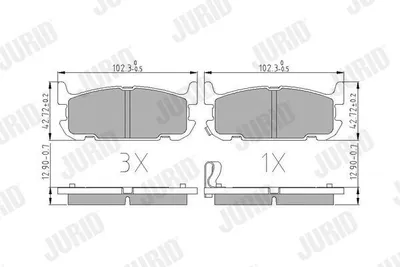 Produktbild von JURID Bremsbeläge Satz Hinten für MAZDA MX-5 II (NB) 572603J
