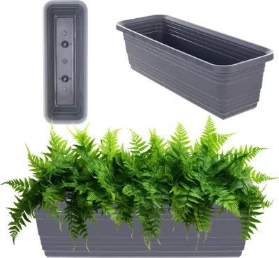 Immagine prodotto di KADAX fioriera da balcone vaso da fiori 50 cm antracite