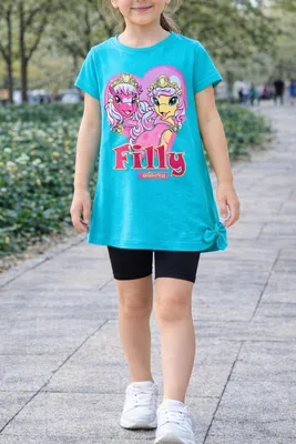 Produktbild von 84651 Disney Filly Unicorn Longshirt Mädchen Türkis Gr. 98 – Zauberhaftes Einhorn-Longshirt für kleine Filly-Fans