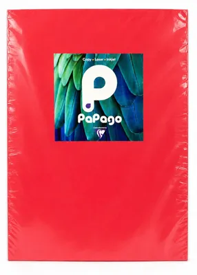 Produktbild von Clairefontaine PaPago 21283C - farbiges Papier 160g/m² DIN-A3 Korallenrot - 250 Blatt