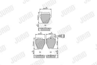 Produktbild von JURID Bremsbeläge Satz Vorne für AUDI A6 Avant (4B5, C5) 573208J