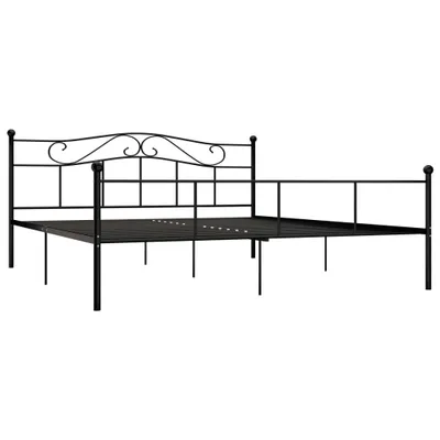 Produktbild von vidaXL Bettgestell Schwarz Metall 180×200 cm
