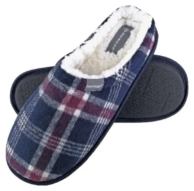 Produktbild von Dunlop - Herren Slip on Hausschuhe Plüsch | Warme Fleece-gefütterte Hausschuhe