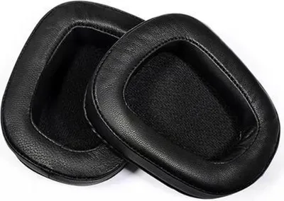 Zdjęcie produktu dla Wymienne wkładki douszne INF do słuchawek Logitech G633 G933 - czarna skóra jagnięca (opakowanie 2 szt.)