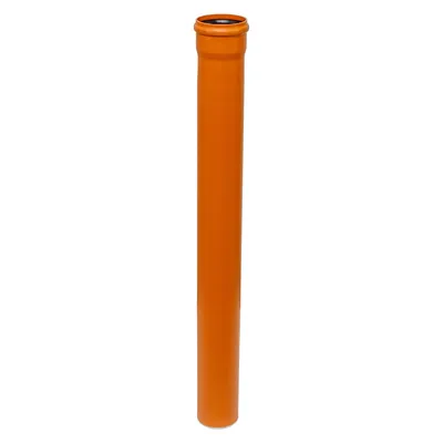 Produktbild von ScarMaxx - KG Rohr - Rohr DN 110 - 12,5x12,5x108,5cm - Abwasserrohr aus Kunststoff - mit Steckmuffe und Gummidichtring - für eine effektive Abwasseren