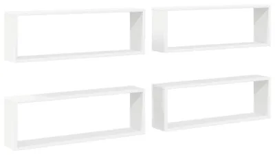 Productafbeelding van Set van 4 Witte Wandplanken voor Woonkamer en Slaapkamer
