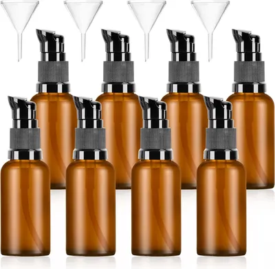 Obrázok produktu pre Malé hnedé sklenené fľaštičky 30 ml, sada 8 ks