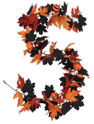 Productafbeelding van Halloween Slinger met Pompoenen en Esdoornbladeren