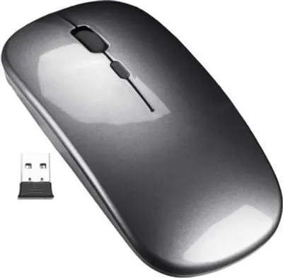 Produktbild von LED RGB USB Wireless Funkmaus Maus 2.4GHz GRAU  Wiederaufladbarer Farbwechsel Funkmaus Gaming Maus PC Kabellose Laptop Notebook