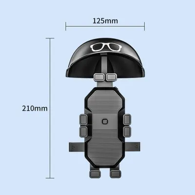 Produktbild von Motorrad-Telefonhalterung, Fahrradhalterung, Roller-Clip für 4,7'' bis 7,4'' Smartphones, Rückspiegel-Installation
