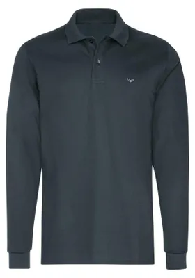 Produktbild von TRIGEMA Langarm Poloshirt mit Armbündchen