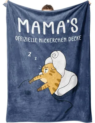 Produktbild von Kuscheldecke für Mama 157 x 132 cm Dunkelblau Flanell