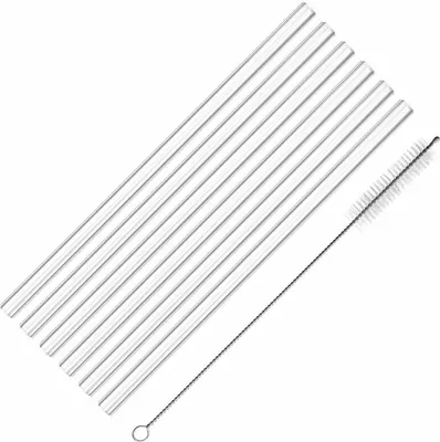 Produktbild von Westmark 6 Trinkhalme »Glas« gerade, 200 mm + Reinigungsbürstchen, 62622260