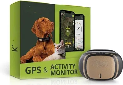 Image de Traceur GPS étanche pour chien, marron, avec lampe LED