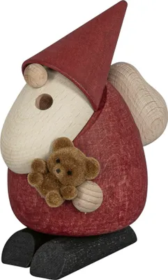 Produktbild von SAICO Räucherfigur Weihnachtsmann mit Teddybär - für Räucherkerzen Größe M - weihnachtliche Dekoration
