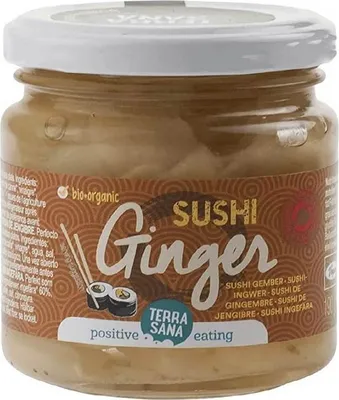 Zdjęcie produktu dla IMBIR MARYNOWANY DO SUSHI190 g (118 g) - TERRASANA