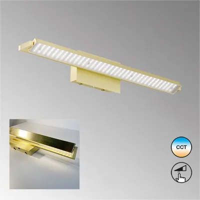 Obrázok produktu pre Fischer & Honsel 30294 Nástenné LED svietidlo, matný mosadzný povrch, stmívateľné, osvetlenie zrkadla