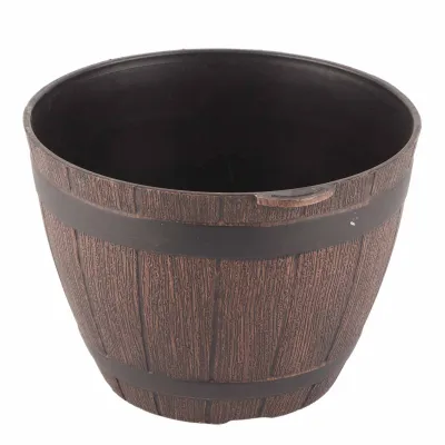 Immagine prodotto di Vaso per piante effetto legno, vaso in resina PP, fioriera effetto legno