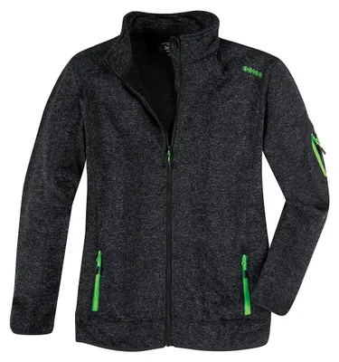 Produktbild von XXL Brigg Strickoptik Fleecejacke anthrazit melange