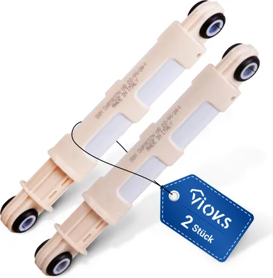 Two washing machine suspension struts are presented against a white background.