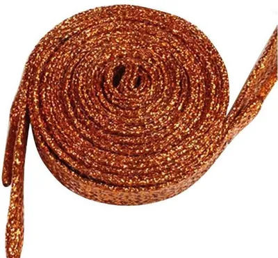 Obrázek produktu pro Lesklé tkaničky | ploché | 1 pár | 110 cm | oranžové