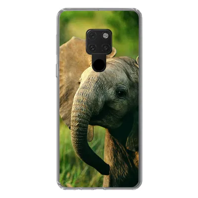 Produktbild von MuchoWow® Handyhülle Schutzhülle Hülle für Huawei P40 Lite Elefant - Grün - Tiere - Natur Silikon Softcase Handy Hülle - Handy