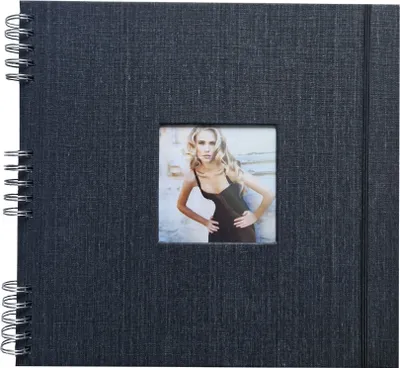 Obrázek produktu pro Spirálové fotoalbum na růžky 30x30/40s. CANVAS černé