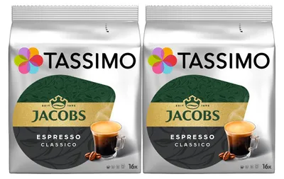 Immagine prodotto di Tassimo Jacobs Espresso caffè torrefatto macinato in capsule 118g confezione da 2 pezzi
