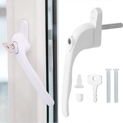 Produktbild von Famanu Fenstergriff mit Schlüssel - Universal für UPVC und Aluminium