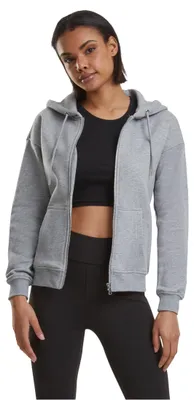 Immagine prodotto di Urban Classics Donna - Felpa con cappuccio BASIC Zip grau - XL