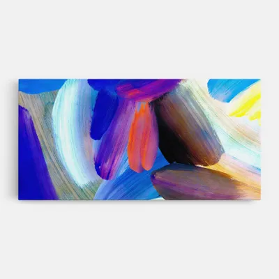 Produktbild von ARTHUB® Leinwandbild 40x80 cm, Colorful Abstract | Wohnzimmerdekoration, Hängende Bilder, Wanddekoration, Heimdekoration, Abstrakte, Abstrakte Kunst