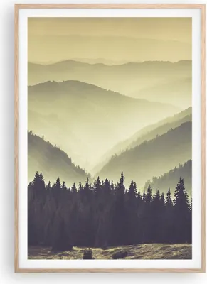 Produktbild von Gerahmtes Poster - Rahmen in heller Eiche - Berge Wald Natur - 70x100 cm - Wand Bild - Wanddeko - Wandbilder - Wandposter - Bilderrahmen - Bilder - Kunstdruck - Wandbild - P2NPA70x100-3820