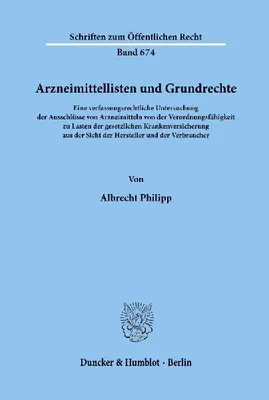 Produktbild von Arzneimittellisten und Grundrechte.