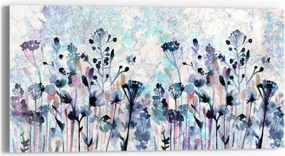 Produktbild von DEQORI Glasbild Echtglas 60x30 cm 'Träumende Blüten' Wandbild Bild modern Deko