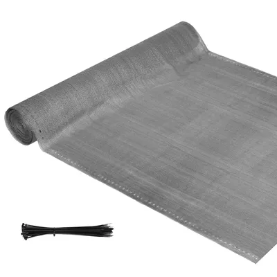 Produktbild von 1.8*10m Zaunblende Schattiernetz Tennisblende HDPE 150g/m² Zaun Sichtschutz Windschutz Sonnenschutz Kabelbinder Balkon grau