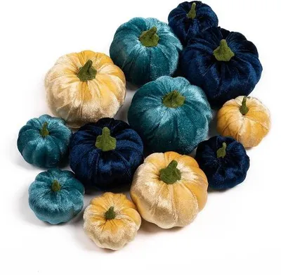 Produktbild von Kleine blaue Kunststoff-Pumpen Dekoration für Herbst und Halloween