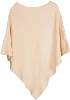 Produktbild von styleBREAKER Damen Feinstrick Poncho mit Karo Schachbrett Struktur, Rundhals 08010053