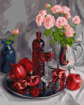 Image de Peinture par numéros - Nature morte à la grenade