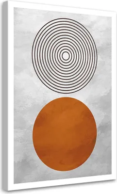 Produktbild von Leinwandbild Geometrische Formen im Boho-Stil 80x120 Feeby Orange bild für die wand bereit zum aufhängen