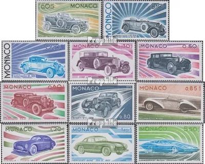 Produktbild von Briefmarken Monaco 1975 Mi 1191-1201 (kompl.Ausg.) gestempelt Automobilbau