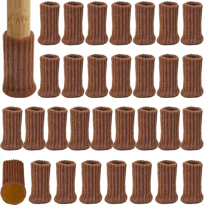 Obrázok produktu pre Ponožky na stoličky 32 ks, elastické potahy na nábytok, plsť, protišmykové podložky, chráni proti